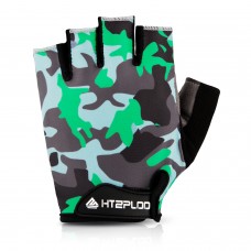 HTZPLOO Cycling Gloves with Shock-Absorbing Foam Pad Breathable B-001 Half Finger Bicycle Riding/Bike Gloves-2